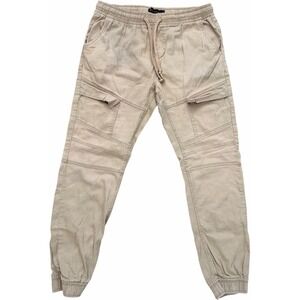 Brown Rocawear Cargo Cuff Pants Drawstring Stretch Size XL